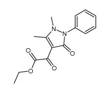 (1,5-dimethyl-3-oxo-2-phenyl-2,3-dihydro-1H-pyrazol-4-yl)-glyoxylic acid ethyl ester结构式