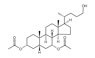 3&alpha;,7&alpha;-diacetoxy-5&beta;-cholan-24-ol结构式