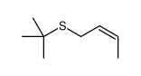 (E)-1-tert-butylsulfanylbut-2-ene结构式