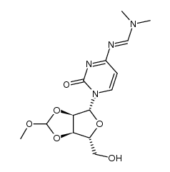 2',3'-O-(methoxymethylidene)-4-N-[(dimethylamino)methylene]cytidine结构式