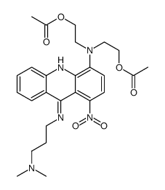 2-[2-acetyloxyethyl-[9-[3-(dimethylamino)propylamino]-1-nitroacridin-4-yl]amino]ethyl acetate结构式