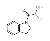 (9ci)-1-(2-氯-1-氧代丙基)-2,3-二氢-1H-吲哚结构式