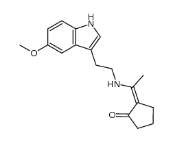 2-[1-[[2-(5-Methoxy-1H-indol-3-yl)ethyl]amino]ethylidene]cyclopentanone结构式