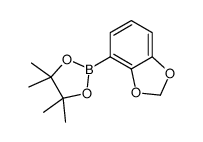 2-(Benzo[d][1,3]dioxol-4-yl)-4,4,5,5-tetramethyl-1,3,2-dioxaborolane结构式