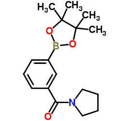 3-(1-吡咯烷基羰基)苯硼酸频哪醇酯结构式