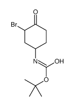 (3-Bromo-4-oxo-cyclohexyl)-carbamic acid tert-butyl ester结构式