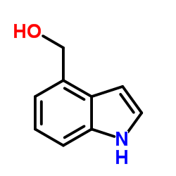 1H-吲哚-4-基甲醇结构式