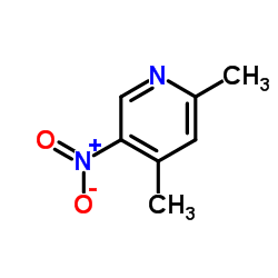 2,4-二甲基-5-硝基吡啶结构式