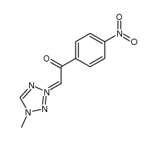1-(1-methyl-1H-tetrazol-3-ium-3-yl)-2-(4-nitrophenyl)-2-oxoethan-1-ide结构式