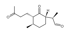 (2S,3R,6S)-2-(3-oxobutyl)-3-methyl-6-[(R)2-propanal]-cyclohexanone结构式