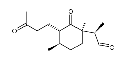 (2S,3R,6R)-2-(3-oxobutyl)-3-methyl-6-[(R)2-propanal]-cyclohexanone结构式