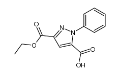 1-phenyl-1H-pyrazole-3,5-dicarboxylic acid 3-ethyl ester结构式
