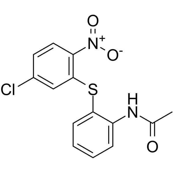 acetic acid-[2-(5-chloro-2-nitro-phenylsulfanyl)-anilide]结构式