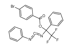 N-phenyl-N'-[1-phenyl-1-(4-bromobenzoyl)-2,2,2-trifluoroethyl]carbodiimide结构式
