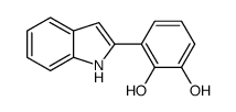 3-(1H-indol-2-yl)benzene-1,2-diol结构式