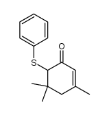 3,5,5-trimethyl-6-(phenylthio)cyclohex-2-enone结构式