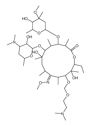 12-[2-(dimethylamino)ethoxymethoxy]-6-[4-(dimethylamino)-3-hydroxy-6-methyloxan-2-yl]oxy-14-ethyl-7,13-dihydroxy-4-(5-hydroxy-4-methoxy-4,6-dimethyloxan-2-yl)oxy-10-methoxyimino-3,5,7,9,11,13-hexamethyl-oxacyclotetradecan-2-one结构式