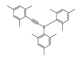 bis(2,4,6-trimethylphenyl)-[2-(2,4,6-trimethylphenyl)ethynyl]borane结构式