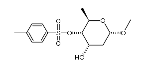 methyl 2,6-dideoxy-4-O-p-tolylsulfonyl-&alpha;-D-ribo-hexapyranoside结构式