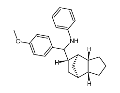 N-(α-Tetrahydro-exo-dicyclopentadien-9-yl-4-methoxybenzyl)-anilin结构式