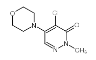 4-chloro-2-methyl-5-morpholin-4-ylpyridazin-3-one结构式