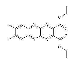 diethyl 7,8-dimethyl-pyrazino[2,3-b]quinoxaline-2,3-dicarboxylate结构式
