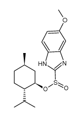 (-)-menthyl 5-methoxy-2-benzimidazolylsulphinate结构式