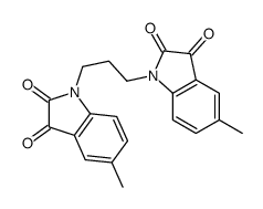 5-methyl-1-[3-(5-methyl-2,3-dioxoindol-1-yl)propyl]indole-2,3-dione结构式