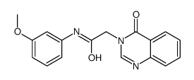 N-(3-methoxyphenyl)-2-(4-oxoquinazolin-3-yl)acetamide结构式