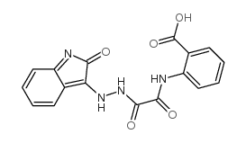 2-[[[(2-oxoindol-3-yl)amino]carbamoylformyl]amino]benzoic acid结构式