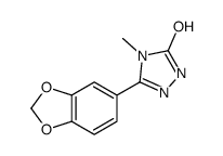 2,4-Dihydro-5-(1,3-benzodioxol-5-yl)-4-methyl-3H-1,2,4-triazol-3-one结构式