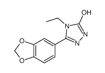 2,4-Dihydro-5-(1,3-benzodioxol-5-yl)-4-ethyl-3H-1,2,4-triazol-3-one结构式