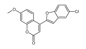 4-(5-chloro-1-benzofuran-2-yl)-7-methoxychromen-2-one结构式