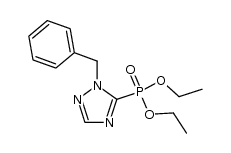 1-benzyl-1H-1,2,4-triazol-5-yl phosphonoc acid diethyl ester结构式