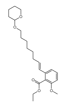ethyl 2-methoxy-6-(8-tetrahydropyranyloxy-1-octenyl)benzoate结构式