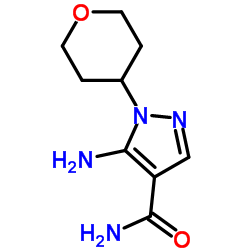 5-氨基-1-(四氢-吡喃-4-基)-1H-吡唑-4-羧酸酰胺结构式