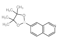 7-(4,4,5,5-Tetramethyl-1,3,2-dioxaborolan-2-yl)isoquinoline结构式