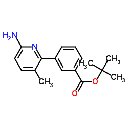 3-(6-氨基-3-甲基-吡啶-2-基)-苯甲酸叔丁酯结构式