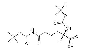 N&alpha;,Nca-di-tert-butyloxycarbonyl-L-homoglutamine结构式