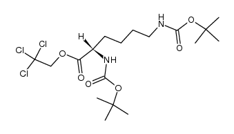 N&alpha;,N&epsilon;-di-tert-butyloxycarbonyl-L-lysine 2,2,2-trichloroethyl ester结构式