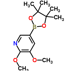 2,3-二甲氧基-5-(4,4,5,5-四甲基-1,3,2-二噁硼烷-2-基)吡啶结构式