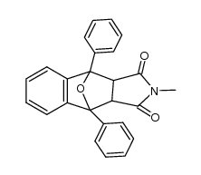 3a,4,9,9a-tetrahydro-2-methyl-4,9-diphenyl-4,9-epoxybenzo[f]isoindole-1,3-dione结构式