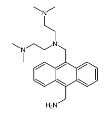 N,N'-Bis(2-(dimethylamino)ethyl)-9,10-anthracenebis(methylamine)结构式
