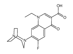 7-(1,4-diazabicyclo[3.2.2]nonan-4-yl)-1-ethyl-6-fluoro-4-oxoquinoline-3-carboxylic acid结构式