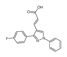 3-[3-(4-氟苯基)-1-苯基-1H-吡唑]-丙烯酸结构式