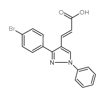 3-[3-(4-溴苯基)-1-苯基-1H-吡唑]-丙烯酸结构式