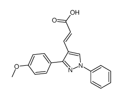 3-[3-(4-甲氧基苯基)-1-苯基-1H-4-吡唑]-丙烯酸结构式