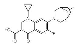 1-cyclopropyl-6-fluoro-7-(8-methyl-3,8-diazabicyclo[3.2.1]octan-3-yl)-4-oxoquinoline-3-carboxylic acid结构式
