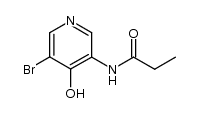 N-(5-bromo-4-hydroxy-[3]pyridyl)-propionamide结构式