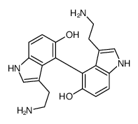 3-(2-aminoethyl)-4-[3-(2-aminoethyl)-5-hydroxy-1H-indol-4-yl]-1H-indol-5-ol结构式